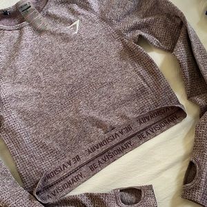 Gymshark crop too long sleeve top